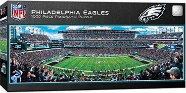 Masterpieces 1000 Piece Sports Jigsaw Puzzle NFL Philadelphia Eagles Center View Panoramic 13x39