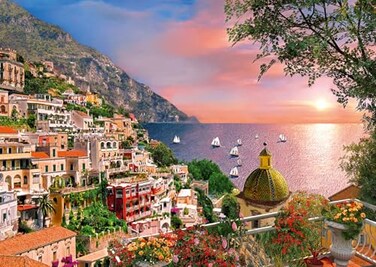 Ravensburger Positano 500 Piece Jigsaw Puzzle for Adults Unique Piece Design AntiGlare Surface Ideal for Group Activity and Gifts FSC