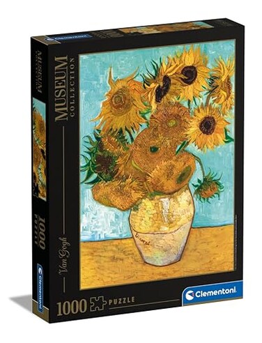 Clementoni Museum 1000 Piece Jigsaw Puzzle for Adults Van Gogh Girasoli Sun Flowers