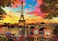 Educa Sunset in Paris 3000 Piece Jigsaw Puzzle Puzzle Glue Included Completed Image Measures 4725 x 335 Ages 14 17675