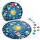 Hape Solar System Puzzle Round Solar System Puzzle Toy for Kids Solid Wood Pieces and A Glowing LED Sun