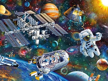 Ravensburger Cosmic Exploration Kids Jigsaw Puzzle 200 Unique XXL Pieces AntiGlare Fun Educational Toy FSC 195 x 1425 Multicolor