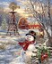 Springboks 1000 Piece Jigsaw Puzzle Winter Windmill Made in USA