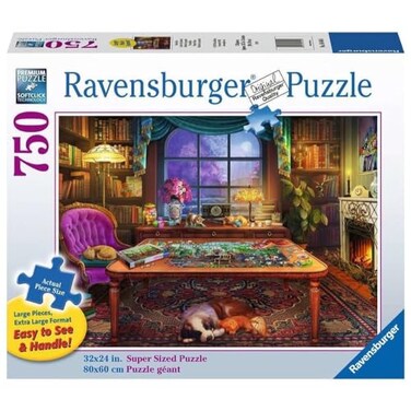 Ravensburger Cozy Series Puzzlers Place 750 Piece Large Format Jigsaw Puzzle Unique Interlocking Pieces Softclick Technology Ideal Gift for Kids Adults