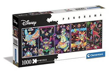 Clementoni 39659 Classics 1000pcs Disney Joys Panorama 1000 Pieces Made in Italy Jigsaw Puzzle for Adults Multicolor Medium
