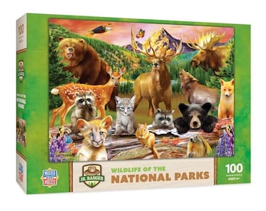 MasterPieces 100 Piece Jigsaw Puzzle for Kid 6 Years Wildlife of The National Parks Educational and Fun Game Gift Idea for Children 19 x 14