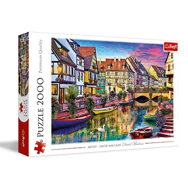 Trefl Colmar France 2000 Piece Jigsaw Puzzle Red 38x27 Print DIY Puzzle Creative Fun Classic Jigsaw for Adults and Children from 14 Years Old