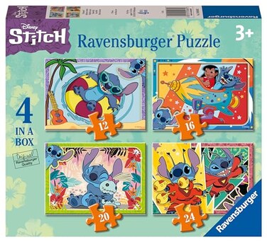 Ravensburger Disney Stitch Jigsaw Puzzles 4 in a Box 12 16 20 24 Pieces