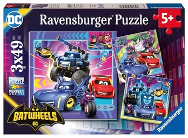 Ravensburger Batwheels 3x49 Piece Jigsaw Puzzle for Kids Every Piece is Unique Pieces Fit Together Perfectly