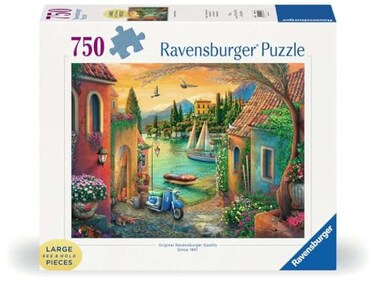 Ravensburger European Villa Views 750 Piece Large Format Puzzle Iconic Lake Como Scenery by Eduard Perfect for Leisurely Puzzling