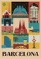 Clementoni Style in The City Barcelona 1000 Pieces City Puzzle Author Illustrations Vertical Fun for Adults Made in Italy Multicoloured 39847