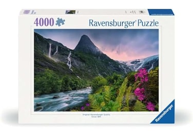 Ravensburger Stunning Mountain Vibes 4000 Piece Jigsaw Puzzle Breathtaking View of SnowDusted Peaks and Glacial Rivers Frameable Premium Quality Puzzles for Adults