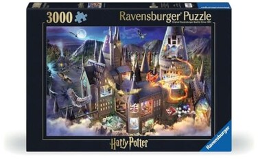 Ravensburger Harry Potter Hogwarts Castle 3000 Piece Jigsaw Puzzle Bold Colors and Intricate Details of Hogwarts at Night Magic Abounds Premium Quality Puzzles for Adults