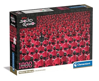 Clementoni Impossible Squid Game Puzzle 1000 Pieces Adult Jigsaw Puzzle Poster Included Netflix Puzzle Difficult Puzzle Fun for Adults Made in Italy 39858