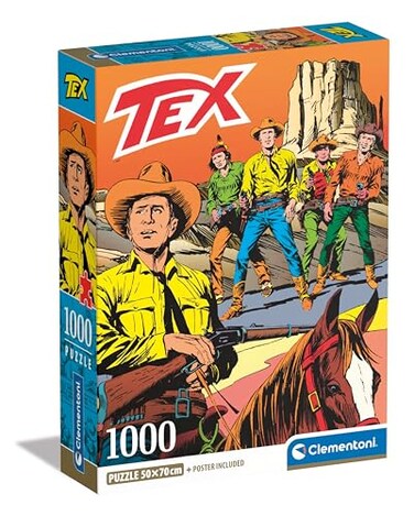 Clementoni PuzzleTex1000 39840 Comic Jigsaw Puzzle Illustrations Vertical Adult Fun Made in Italy Colour 1000 PiecesTex