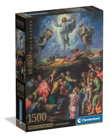 Clementoni 31739 Jigsaw Puzzle 1500 Pieces Art for Adults and Teenagers Museum Collection Raphael Transfiguration Theme with Poster Compact Box Gift Idea Made in Italy 595 x 845 cm