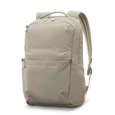 Samsonite Better Than Basic Backpack Dedicated Laptop Compartment Quick Stash Front Pockets and Lightweight Breathable Airmesh Limestone Grey