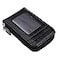 DEEZOMO RFID Blocking Genuine Leather Mini Credit Card Case Organizer Compact Wallet with ID Window Black