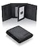 VANNANBA 2023 New Wallets for Men Trifold Leather WalletFront Pocket Wallets with Folded ID Windows12 Card Slots 2 Note pocketsBlack