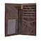 Fossil Mens Wallet Derrick Leather Executive Checkbook Wallet Dark Brown