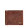Fossil Mens Wallet Ryan Leather RFIDBlocking Bifold Wallet with Flip ID Brown