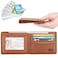 HIMI Wallet for MenGenuine Leather RFID Blocking Bifold Stylish Wallet With 2 ID Window Brown