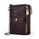 boshiho Real Leather RFID Blocking Bifold Wallets for Men Double Zipper Coin Pocket Purse with AntiTheft Chain Coffee