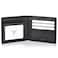 HISCOW Mens Full Grain Leather Wallet Slim Bifold with 2 Bill Compartments TaptoPay Friendly NonRFID Durable Pebble Grain with ID Window Black