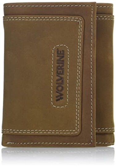 WOLVERINE Mens RFID Blocking Trifold Wallet Rigger RuggedBrown One Size