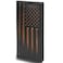 DK86 USA Flag Long Wallet For Men Full Grain Leather with Hand Burnished Rfid Blocking Rodeo Wallet Bifold Wallet American Flag Wallet