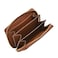 Fossil Womens Wallet Logan LiteHide Leather RFID Blocking Zip Around Card Case Wallet for Women Medium Brown