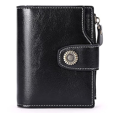 FALAN MULE Small Wallet for Women Leather Bifold Compact Small Womens Wallet with RFID Blocking
