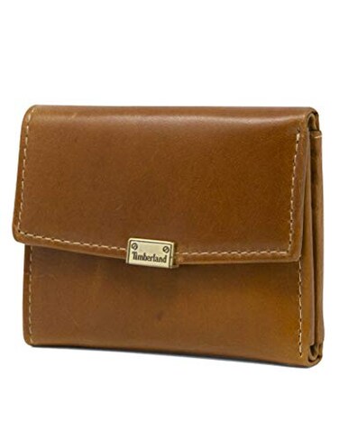Timberland Womens Leather Rfid Small Indexer Snap Wallet Billfold Cognac Buff one size