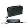 Buxton Pebbled Double Zip String Along Wallet BLACK