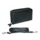 Buxton Pebbled Double Zip String Along Wallet BLACK