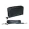 Buxton Pebbled Double Zip String Along Wallet BLACK