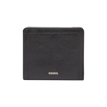 Fossil Womens Wallet Logan Leather Wallet RFID Blocking Small Bifold Black