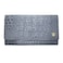 Anuschka Womens Original HandPainted Genuine Leather RFID Blocking Three Fold Wallet Croco Embossed Silver Gray