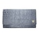 Anuschka Womens Original HandPainted Genuine Leather RFID Blocking Three Fold Wallet Croco Embossed Silver Gray