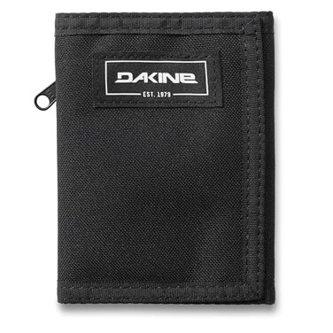 Dakine Trifold Wallet for Men Vert Rail Wallet RFID Blocking Slim Durable Mens Wallet with Coin Pocket Hook Loop Closure Black