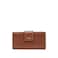 Fossil Womens Wallet Logan Leather Wallet RFID Blocking Tab Clutch Brown
