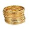 RINTOLER 12Pcs Gold Bangles for Women Multi Layer Stackable Textured Gold Bracelets Boho Jewelrys Set