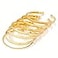RINTOLER 7Pcs Gold Bangle Bracelets Set for Women Multi Layer Stackable Textured Bracelets Indian Cuff Bangles Boho Jewelry Set 7pc gold