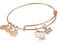 Alex and Ani Hello Kitty Duo Charm Bangle Bracelet Shiny Rose Gold One Size