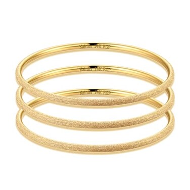Kainier 3mm 14K Gold Plated Bangle Bracelets 3mm Elegant Thin Round Bangles for Women Stackable Solid Bracelets Sets Ideal Gift for Love Gold A 75 Inches