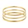 Kainier 3mm 14K Gold Plated Bangle Bracelets 3mm Elegant Thin Round Bangles for Women Stackable Solid Bracelets Sets Ideal Gift for Love Gold B 80 Inches
