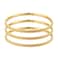 Kainier 3mm 14K Gold Plated Bangle Bracelets 3mm Elegant Thin Round Bangles for Women Stackable Oval Solid Bracelets Sets Ideal Gift for Love Gold A 80 Inches
