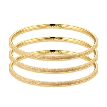 Kainier 3mm 14K Gold Plated Bangle Bracelets 3mm Elegant Thin Round Bangles for Women Stackable Oval Solid Bracelets Sets Ideal Gift for Love Gold A 80 Inches