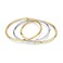NOKMIT Triple Interlocked Stackable Bangle Bracelets for Women 3Pack TwoTone High Polished Stainless Steel Bangle Set Classic Plain Thin NonTarnish GoldSilver 85 inch