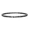 Cherry Tree Collection Small Medium Large Sizes Gemstone Beaded Bracelets For Women and Men 4mm Round Beads Black Agate Medium